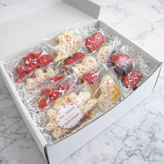 📦 Hearts & Waffles - Verzendbox
